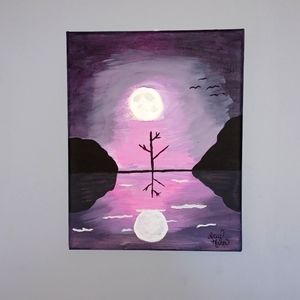 8x11 Hand- painted canvas